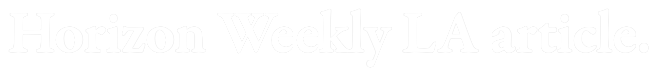 Horizan weekly review The Blue Book